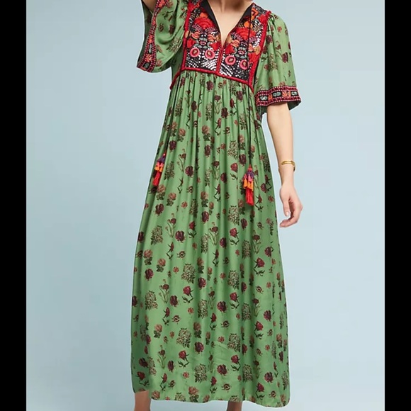 Anthropologie Dresses & Skirts - Anthropologie Basil Embroidered Dress  XS